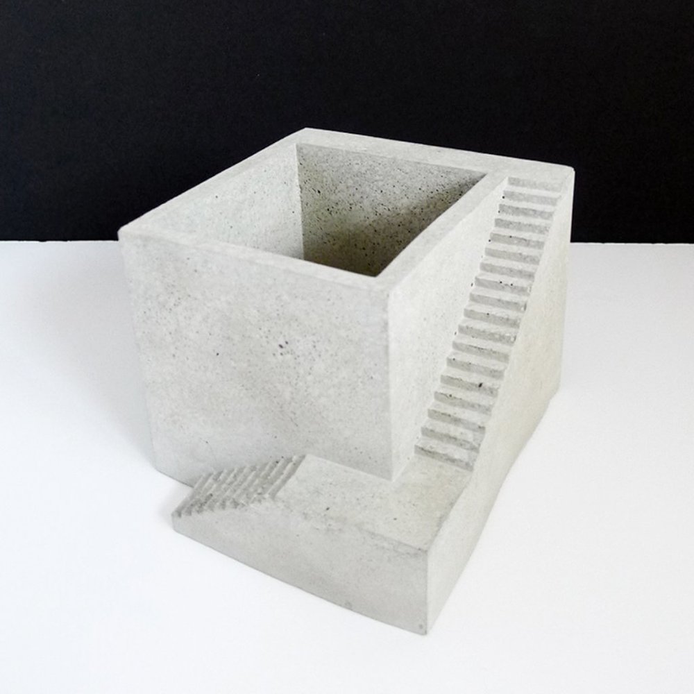 NEW ARCHITECTURE Stairs Structure Modern Industrial Minimalist CONCRETE PLANTER